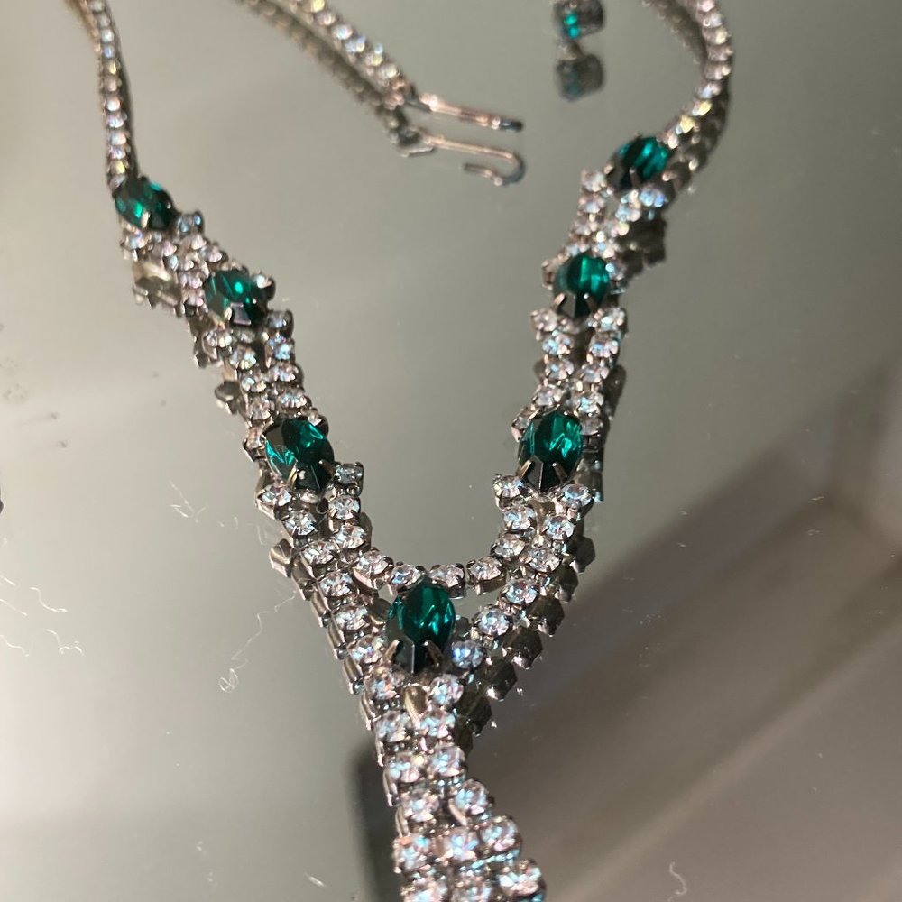 necklace and earrings